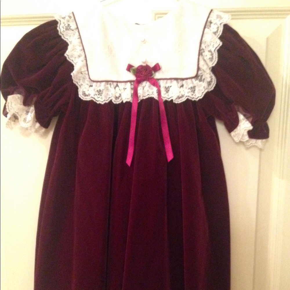 Burgundy Velvet Dress